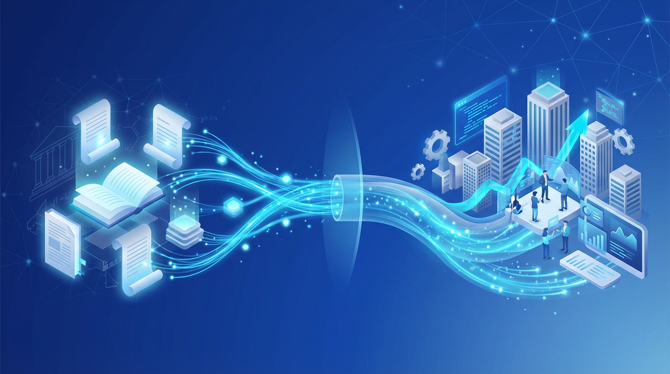 知の摩擦を減らす - 知識が滑らかに流れるイメージ